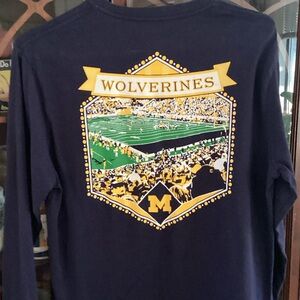 Wolverine Navy and Gold Graphic Long Sleeve